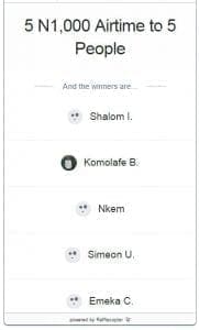 Airtime winners TTGA17