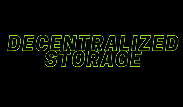 Decentralized Storage - blockbuild